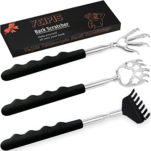 Yeipis 3 Pack Back Scratcher Metal Portable Telescoping Back scrat...