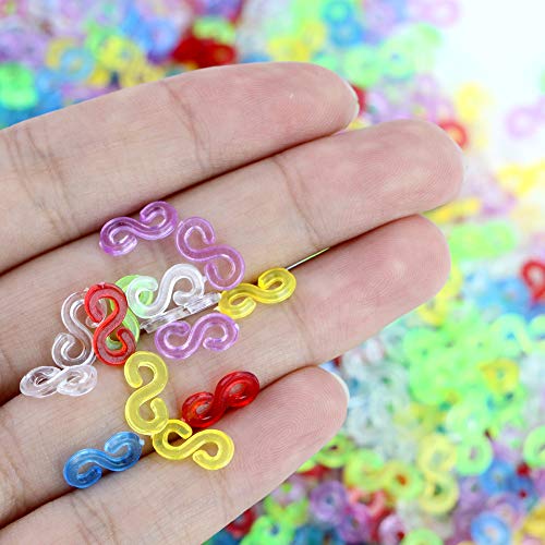 YG_Oline 2000 Pcs S Clips, Transparent and Colored S Carabiner Loo...