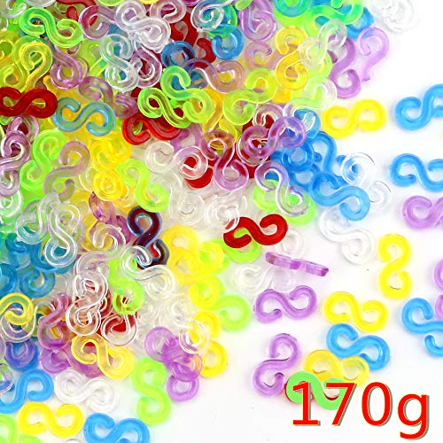 YG_Oline 2000 Pcs S Clips, Transparent and Colored S Carabiner Loo...