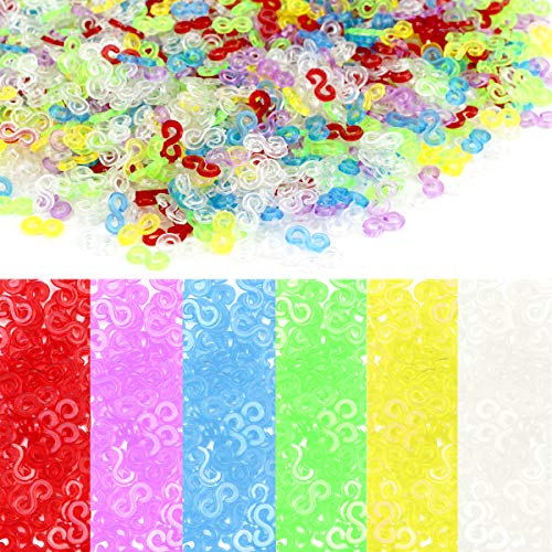 YG_Oline 2000 Pcs S Clips, Transparent and Colored S Carabiner Loo...