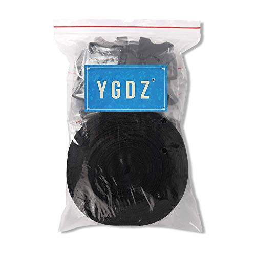 YGDZ 10 Yards 1 Inch Nylon Webbing Strap with 20 Set 1 Inch Side R...