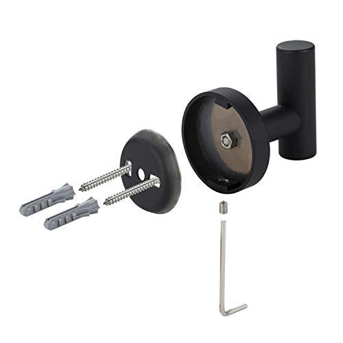 YGIVO 2 Pack Towel Hooks, Matte Black SUS304 Stainless Steel Coat ...