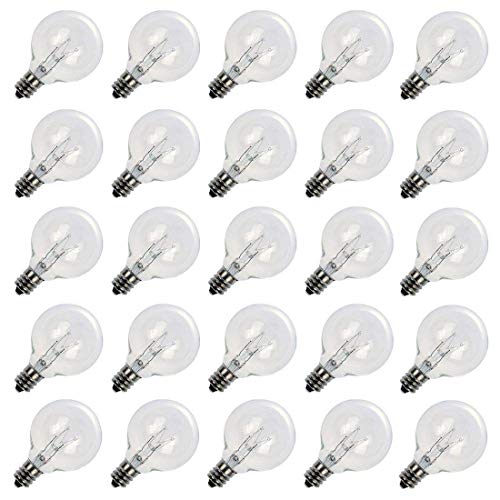 Clear Globe G40 E12 Screw Base Light Bulbs, for String Light Bulb ...