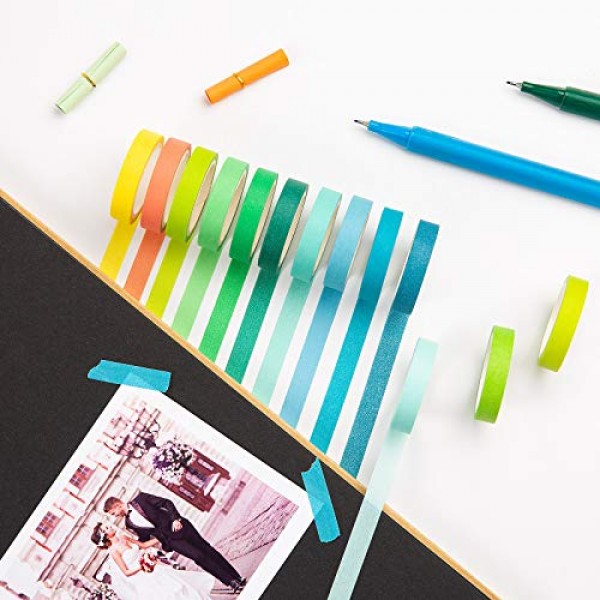 YI LIN Washi Tape Set,Colored Decorative Masking Tapes,40 Rolls Pa...