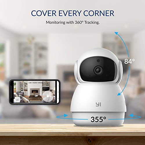 YI 2pc Pan-Tilt Dome Security Camera, 360 Degree 2.4G Smart Indoor...