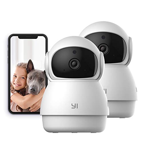 YI 2pc Pan-Tilt Dome Security Camera, 360 Degree 2.4G Smart Indoor...
