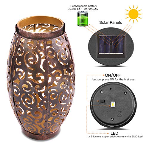 Solar Lights Outdoor Hanging Solar Lanterns LED Table Solar Lights...