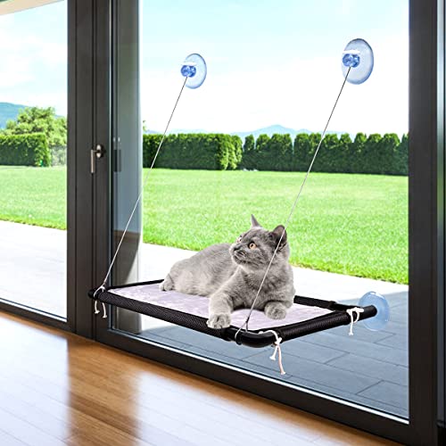 Yicostar Cat Window Perch, Large Cat Window Hammock with 4 Strong ...