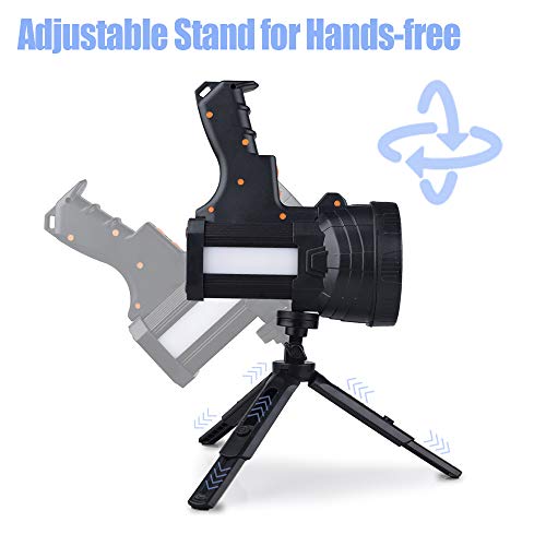 YIERBLUE Rechargeable spotlight, Super Bright 6000 Lumen LED Flash...