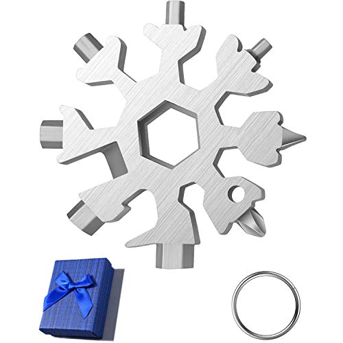 Yiflin 18-in-1 Snowflake Multitool, Stainless Steel Snowflake Tool...