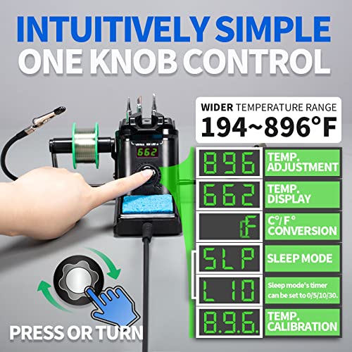 YIHUA 926 III 60W Digital Display Soldering Iron Station Kit w 2 H...