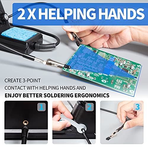 YIHUA 926 III 60W Digital Display Soldering Iron Station Kit w 2 H...