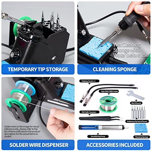 YIHUA 926 III 60W Digital Display Soldering Iron Station Kit w 2 H...