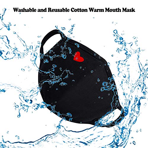 Fashion Cute Heart Face Protection - Unisex Cotton Dustproof Mouth...