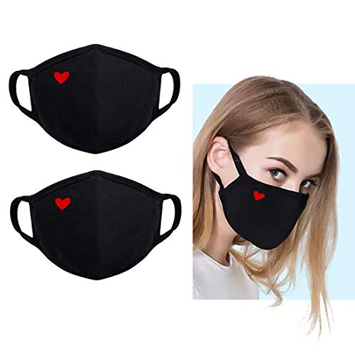Fashion Cute Heart Face Protection - Unisex Cotton Dustproof Mouth...