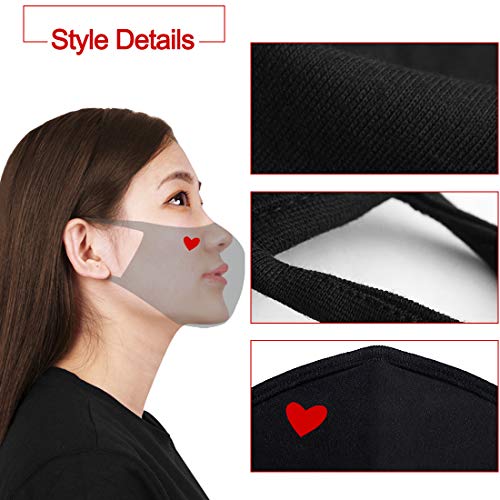 Fashion Cute Heart Face Protection - Unisex Cotton Dustproof Mouth...