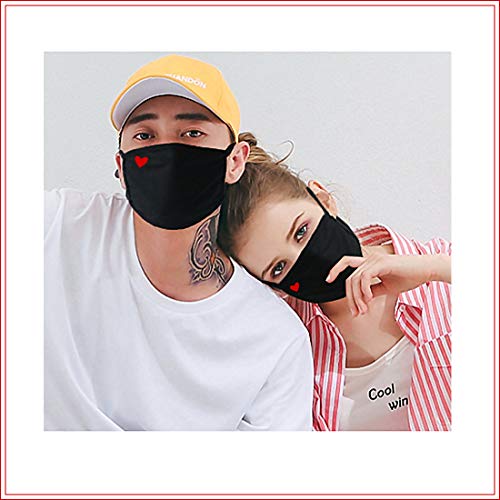 Fashion Cute Heart Face Protection - Unisex Cotton Dustproof Mouth...