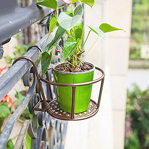Yimeezuyu Hanging Railing Planter Iron Art Hanging Baskets Flower ...