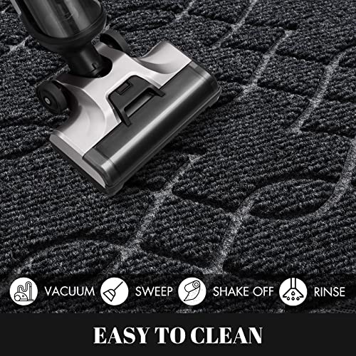 Yimobra Durable Front Door Mats, Heavy Duty Water Absorbent Mud Re...