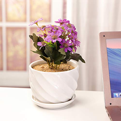 Yinger-WG Set of 3 Ceramic Plant Pot - Flower Plant Pots Indoor wi...