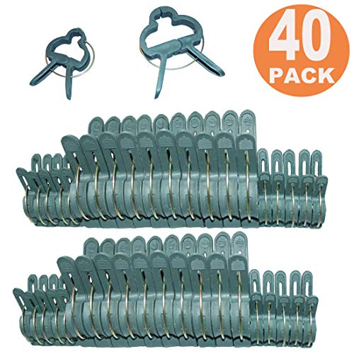 Yinghezu 40 Pcs Plant Support Clips,Flower and Vine,Garden Tomato ...