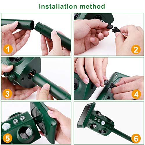 YINKUU Solar Mole Snake Repeller, New 2019 Upgraded Ultrasonic A...