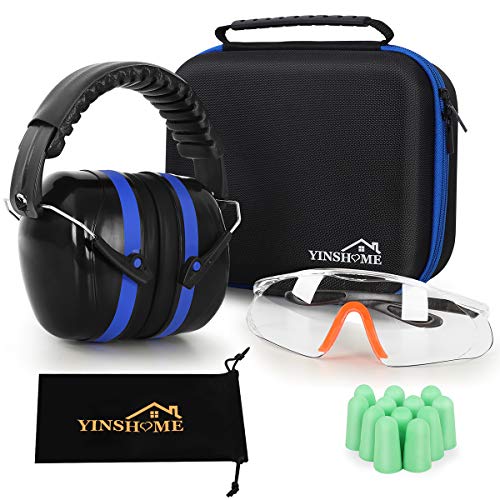 YINSHOME Shooting Ear Protection Earmuffs, Safety Glasses, Ear...