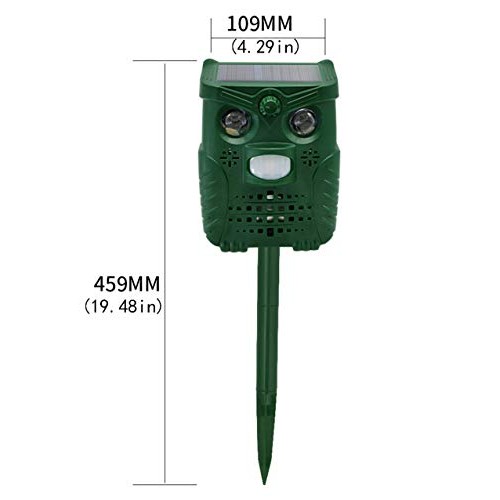 YINSY Solar Animal Repeller,Solar Dog Cat Repellent,Waterproof PIR...