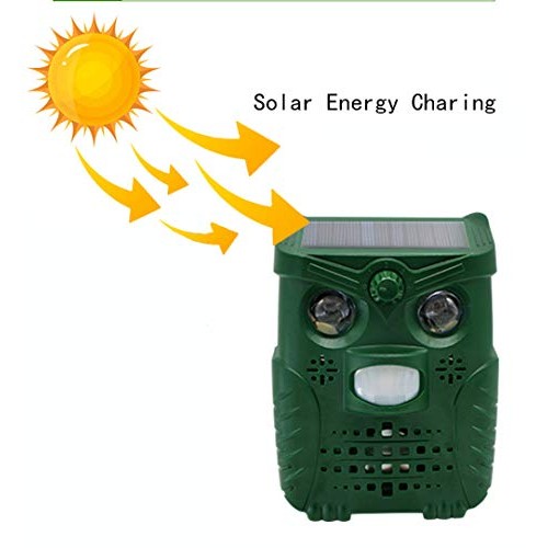 YINSY Solar Animal Repeller,Solar Dog Cat Repellent,Waterproof PIR...