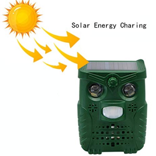 YINSY Solar Animal Repeller,Solar Dog Cat Repellent,Waterproof PIR...