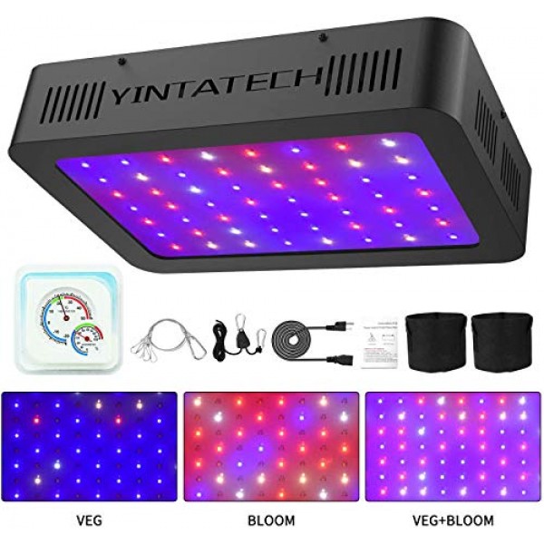 Yintatech 600W LED Grow Light, Growing Lamp Full Spectrum for Indo...