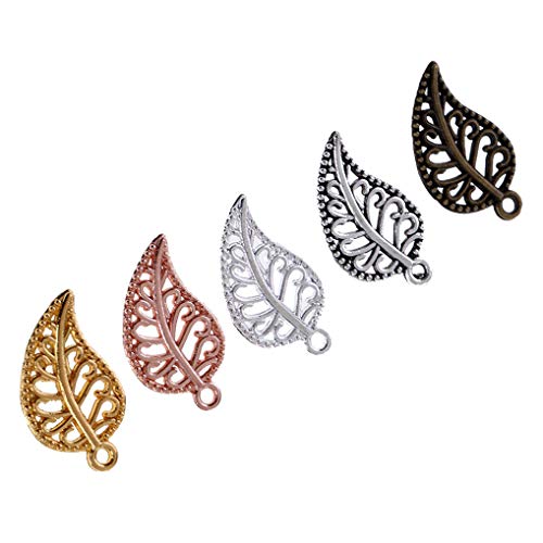 Yiotfandoll 75PCS Antique Hollow Filigree Leaf Charms Tree Leaves ...