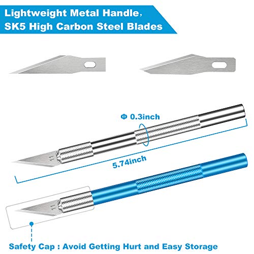 62 PCS Exacto Knife Precision Craft Knife Hobby Knife Set, 60 Carv...