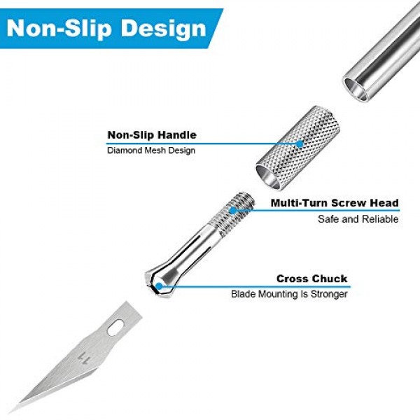 DIYSELF Exacto Knife Upgrade Precision Carving Craft Knife Hobby Knife  Exacto Knife Kit 40 Spare Exacto