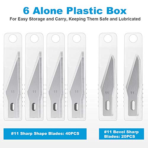 62 PCS Exacto Knife Precision Craft Knife Hobby Knife Set, 60 Carv...