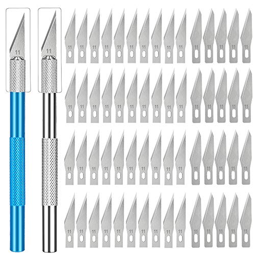 62 PCS Exacto Knife Precision Craft Knife Hobby Knife Set, 60 Carv...