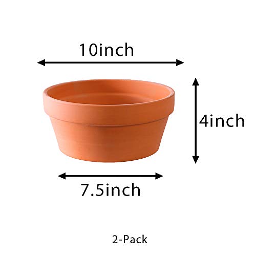 Yishang Large Terracotta Pots for Succulent - 10 Inch Cactus Plant...