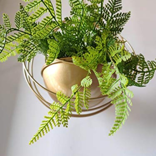 RISEON Boho Gold Metal Plant Hanger,Metal Geometric Hanging Plante...
