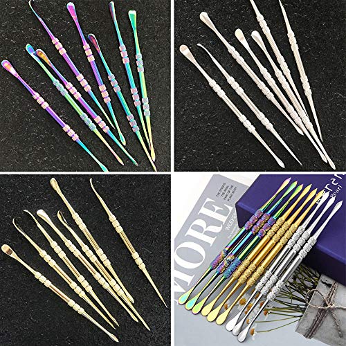 12 Pack Wax Carving Tool Stainless Steel Wax Sculpting Tools Rainb...