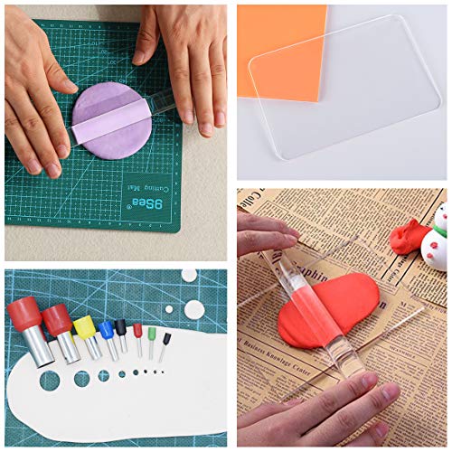 45 Pieces Polymer Clay Tool Kit Acrylic Polymer Clay Roller Clay B...