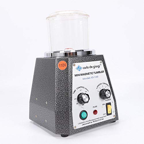 4 Speeds Control 100mm Magnetic Jewel Tumbler Polisher&Finisher fo...