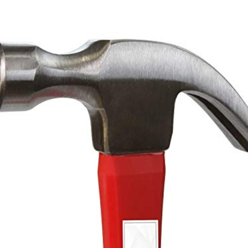YIYITOOLS Claw Hammer With fiberglass Handle – 16-oz, Red and Blac...