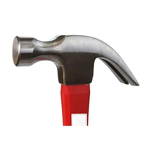 YIYITOOLS Claw Hammer With fiberglass Handle – 16-oz, Red and Blac...