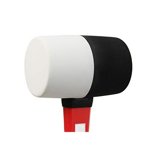 YIYITOOLS Rubber Mallet Hammer With fiberglass Handle–16-oz,black ...