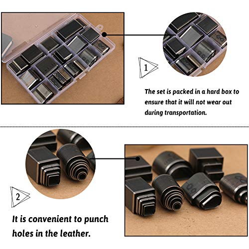 52 Shape Style Hollow Punch Cutter Tool, Leather Cutting Tools wit...