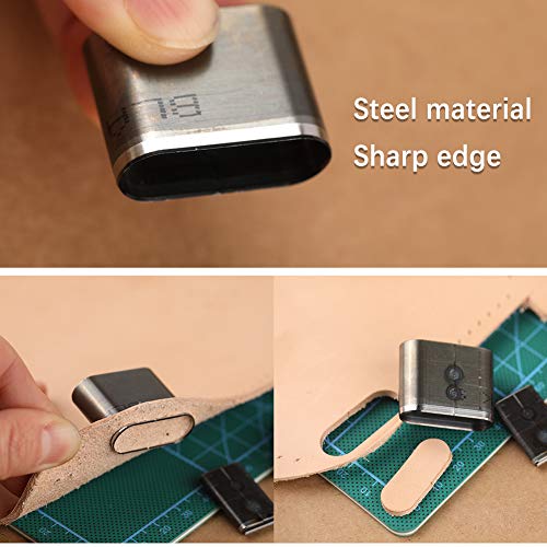 52 Shape Style Hollow Punch Cutter Tool, Leather Cutting Tools wit...