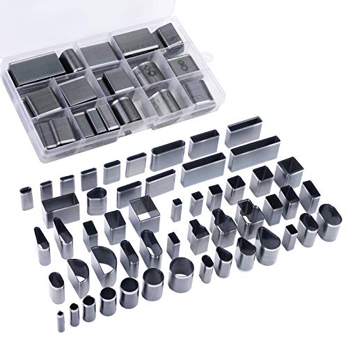 52 Shape Style Hollow Punch Cutter Tool, Leather Cutting Tools wit...