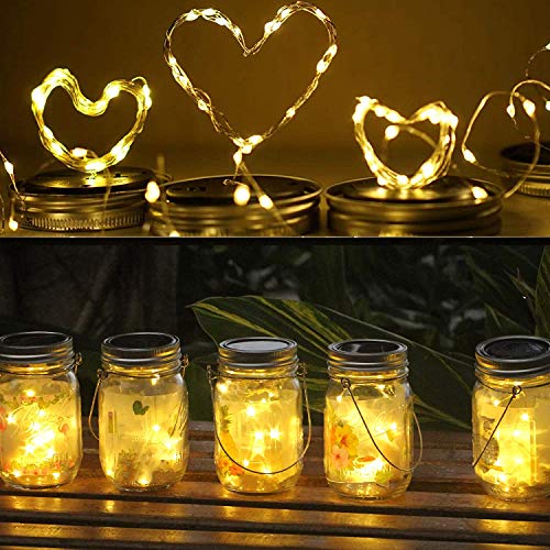 Bethlehem Lighting Solar Mason jar Light, 8 Pack 30Led Waterproof ...