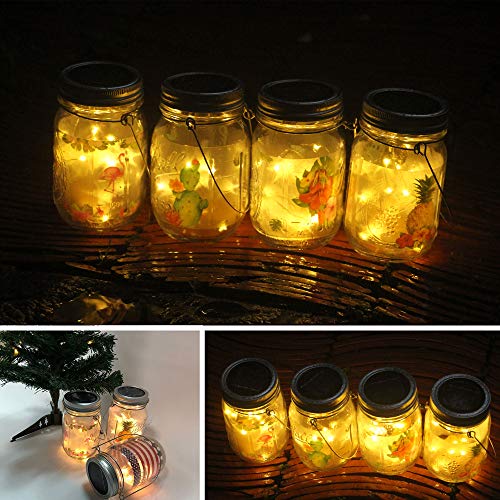 Bethlehem Lighting Solar Mason jar Light, 8 Pack 30Led Waterproof ...