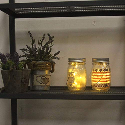Bethlehem Lighting Solar Mason jar Light, 8 Pack 30Led Waterproof ...